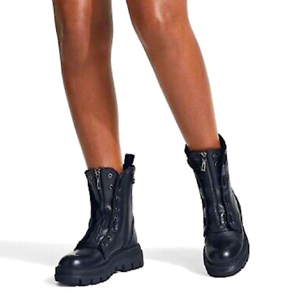 Carvela Leather Combat Boots